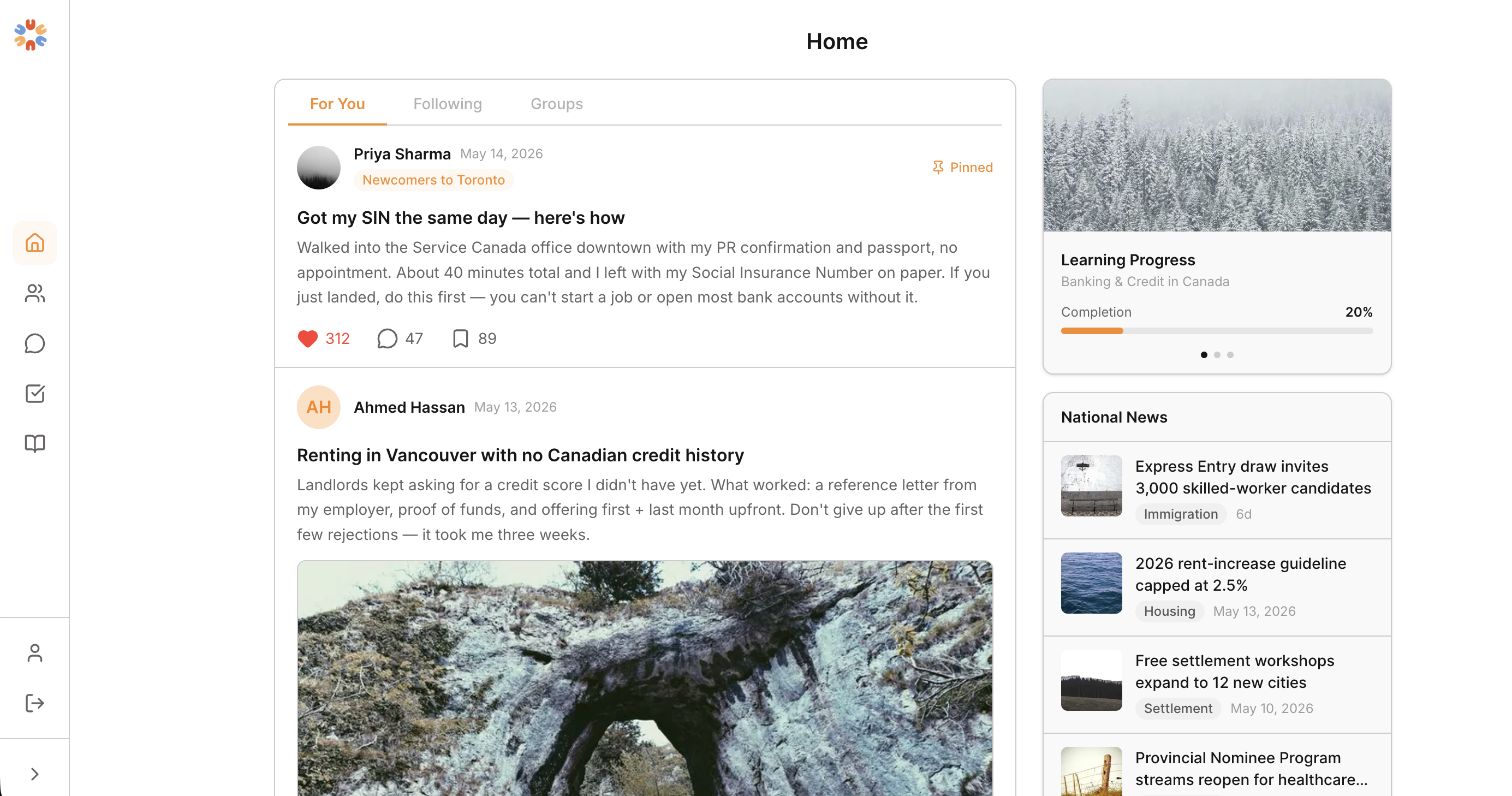 Unify Social Web Platform screenshot